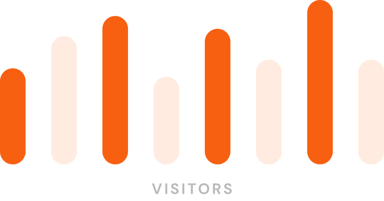 Visitors Bar Chart Graphic